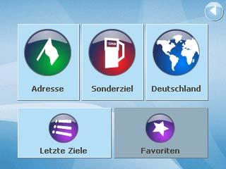 Ein Ziel aus den Favoriten auswählen Sie möchten zu einem Ziel navigieren, das Sie in den Favoriten gespeichert haben? Sie brauchen nicht noch einmal alle Daten anzugeben.