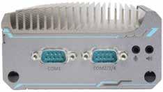 0 1x RS232/422/485 1x RS422/485 / 3x RS232 1x DVI-I 1x In (Mic) 1x Out (LS) PCI / PCIe / mini-pcie: - / - / 1x DIO: Option: MezIO Kühlung: Passiv, lüfterlos Betriebstemperatur: -25 bis 60 C