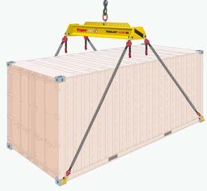 NEU Lastaufnahmemittel Container-Traversen 1.3 Container-Traversen - Verladen bei asyetrischer Lastverteilung Abb. Typ TA-SC20-RR-K-10_CXX Neigungswinkel ß max. 50 Abb.