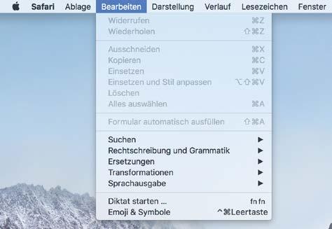 Kapitel 2 Der erste Eindruck Funktion Beschreibung Shortcut Neu Öffnen Sichern Schließen Drucken Erstellt ein neues Dokument bzw. öffnet ein neues Fenster in der dazugehörigen Applikation.