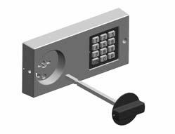 4.7 Revisionsöffnung mit Schlüssel bei Aluminiumbedieneinheit Wenn z.b. der Code vergessen wurde, kann das Schloss mit dem Revisionsschlüssel geöffnet werden.