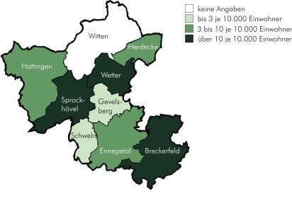 4.1 Anzahl der Kauffälle Dem Gutachterausschuss für Grundstückswerte im Ennepe-Ruhr-Kreis sind im Jahre 2007 insgesamt (ohne persönliche oder ungewöhnliche Verhältnisse) 1.904 Kauffälle (2006: 1.