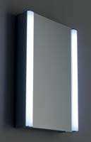 LED-Beleuchtung: Aluminiumstruktur, doppelt verspiegelte Tür (3+3mm), PVC-Sicherheitsbeschichtung, verstellbare Innenregale aus temperiertem Glas,