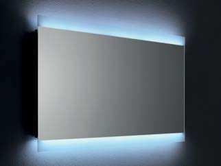 Spiegel mit LED Beleuchtung: LED Hintergrundbeleuchtung, dimmbar mittels