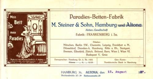 (E018) Los 0366 Ausruf: 16 Hannover, 1907: Edler & Krische, Geschäftsbücher-Fabrik Gegründet 1856. Abb.