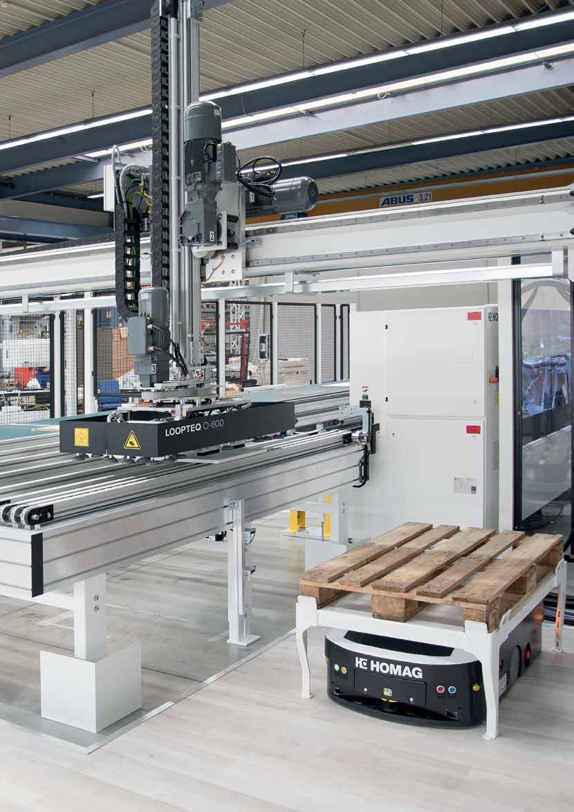 automatisierte Teile- Handling beim vertikalen Bearbeitungszentrum DRILLTEQ V-500.