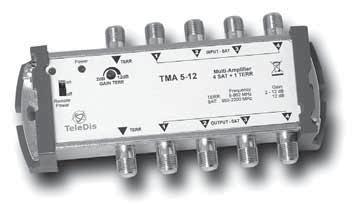 Multischalter Zubehör Multiswitches Accessories Kaskaden Strang-Verstärker Trunk amplifier for cascadable system TMA 5-20 TMA 9-12 TMA 5-12 TMA 9-20 DC-Eingangsbuchse DC-Durchgang schaltbar DC Input