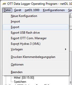 6. Konfiguration programmieren & sichern Programmierenund sichern der Konfiguration: 1. OTT netdl programmieren (wichtig!