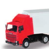 iegers ausgeliefert. The range of classic truck model construction sets is enhanced by a Scania 142 tractor paired with a refrigerated box trailer of the 1980s.