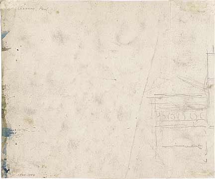 008 R 008 recto Liegender Mann, 1865/75 (Ve) / 1865/70 (Ch) Bleistift auf Vélin-Papier verso Flüchtige