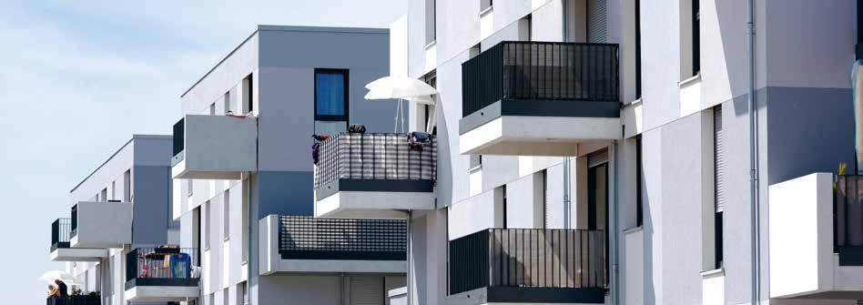 ZUR BAUMASSNAHME ENERGETISCHES KONZEPT Im allgemeinen Wohngebiet WA 1 entstanden 129 Wohnungen des Fördermodells EOF/KomPro/A und neun Wohnungen im Fördermodell München-Modell-Miete.