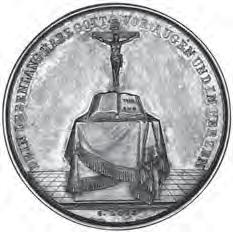 Monogramm, daran Karabiner, daran herzförmige Medaille (18. Jh.