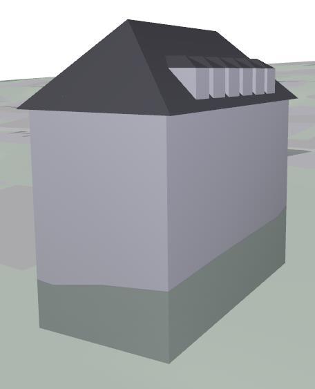 3 3D-Dachmodell (LoD 2) Die Daten des 3D-Dachmodells enthalten die Boden-, Dach- und Wandelemente der Gebäude.