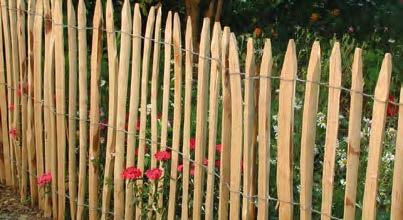 Kastanienzaun Kastanienrollzaun Bild: Woodline aus Edelkastanie natur, unbehandelt, gespalten