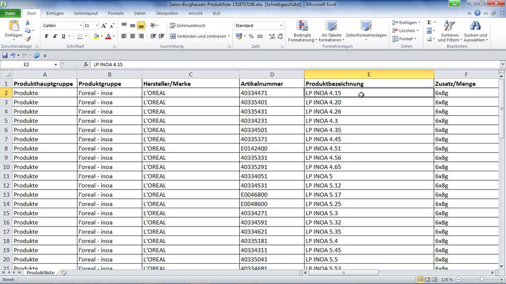 Umstellung der Exportdaten auf das Excel 2010-Format Der Datenexport für Kundendaten, Buchungsdaten, Produktdaten, Inventurlisten, etc. wurde auf das Excel 2010-Format geändert.