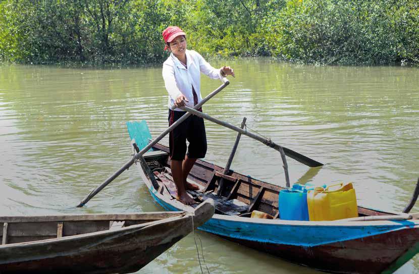 MYANMAR: Der Zyklongefahr trotzen Der Fluss prägt die Landschaft und das Leben im Irrawaddy Delta Myanmars.