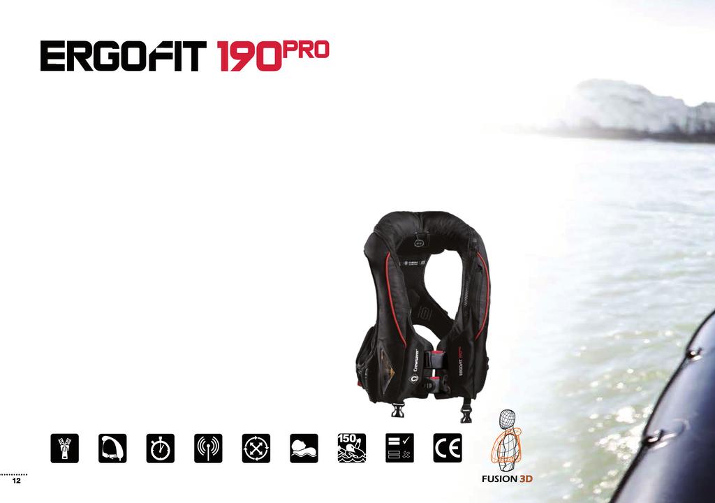Die ErgoFit 190 OS Rettungsweste wartet mit einem 3D-Design auf und wurde speziell für die Sportler entwickelt, die draußen auf See den Elementen trotzen, wenn kein Land mehr in Sicht ist.