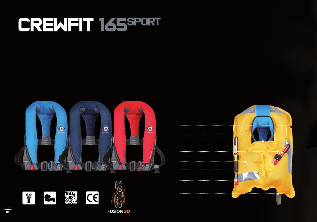 Die Crewfit Sport Rettungsweste ist mit modernster 3D-Technologie ausgerüstet und garantiert höchsten Tragekomfort.