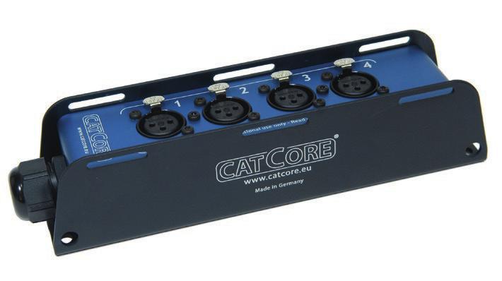 Made in Germany CatCore - das universelle Adaptersystem von XLR auf Netzwerkleitungen CatCore bietet eine einfache Möglichkeit, analoge und digitale Audiosignale, DMX und Intercom über herkömmliche