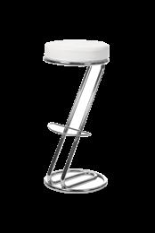 Stapelbar > > Gestell: Stahlrohr, verchromt > > Sitzfläche und Rückenlehne aus Polyestergewebe > > Sitzhöhe: 75 cm