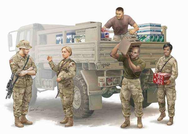9,49 02/11 750429 00429 1/35 Modern US Soldiers - Logistic Supply Team.