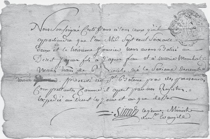 Montpellier, 4. November 1698.
