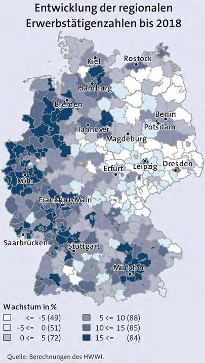 Senator für Umwelt, Bau, Verkehr und Europa, Ref.60 Abb. 9: Entwicklung der regionalen Erwerbstätigenzahlen bis 2018 M. Bräuninger, F. Schlitte, S. Stiller, U.