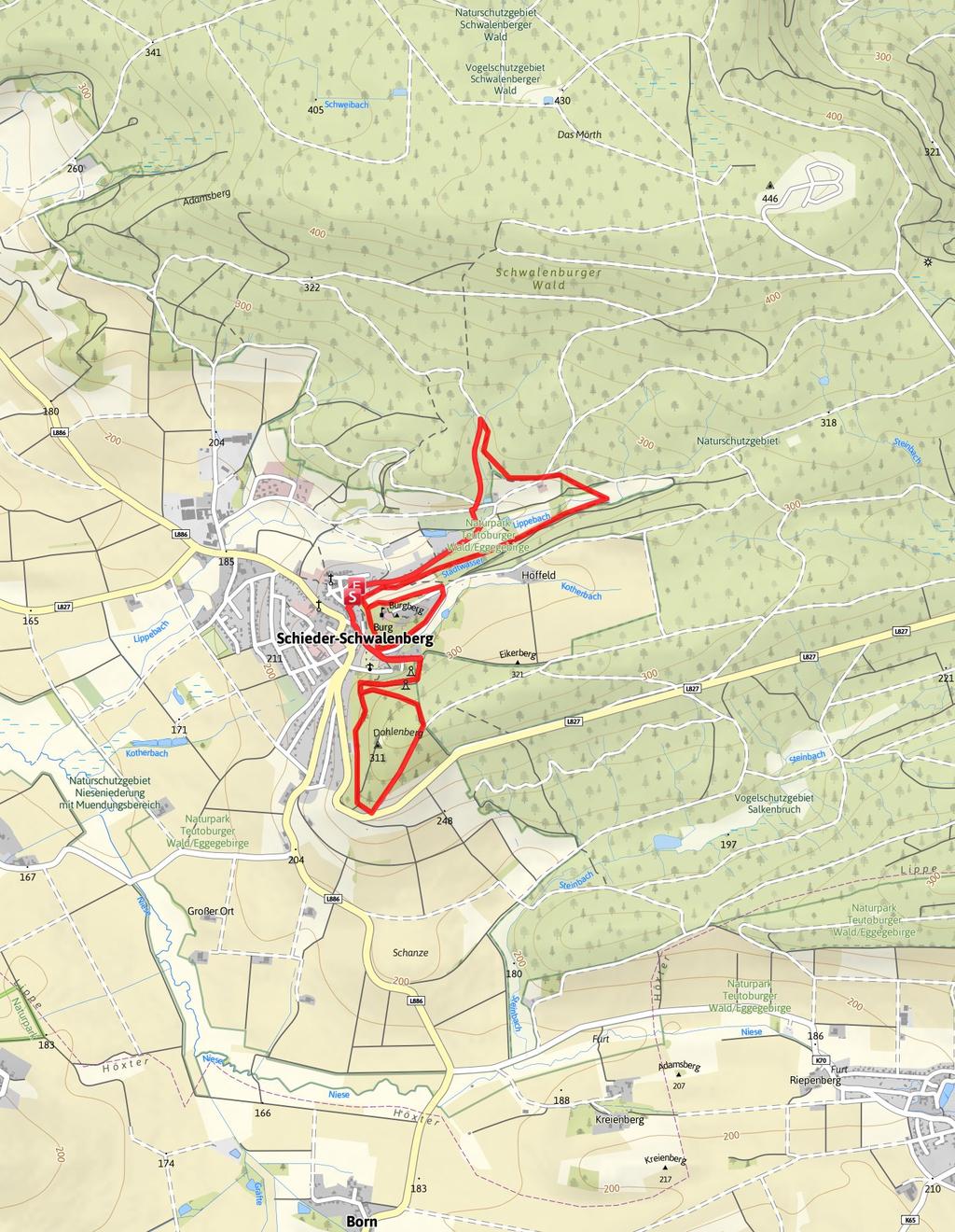 Themenwege 8,2 km 2:00 Std. 249 m 254 m Schwierigkeit - Kartengrundlagen: outdooractive Kartografie; Deutschland: GeoBasis-DE / BKG 2017, GeoBasis-DE / GEObasis.nrw 2011, Österreich: 1996-2017 here.