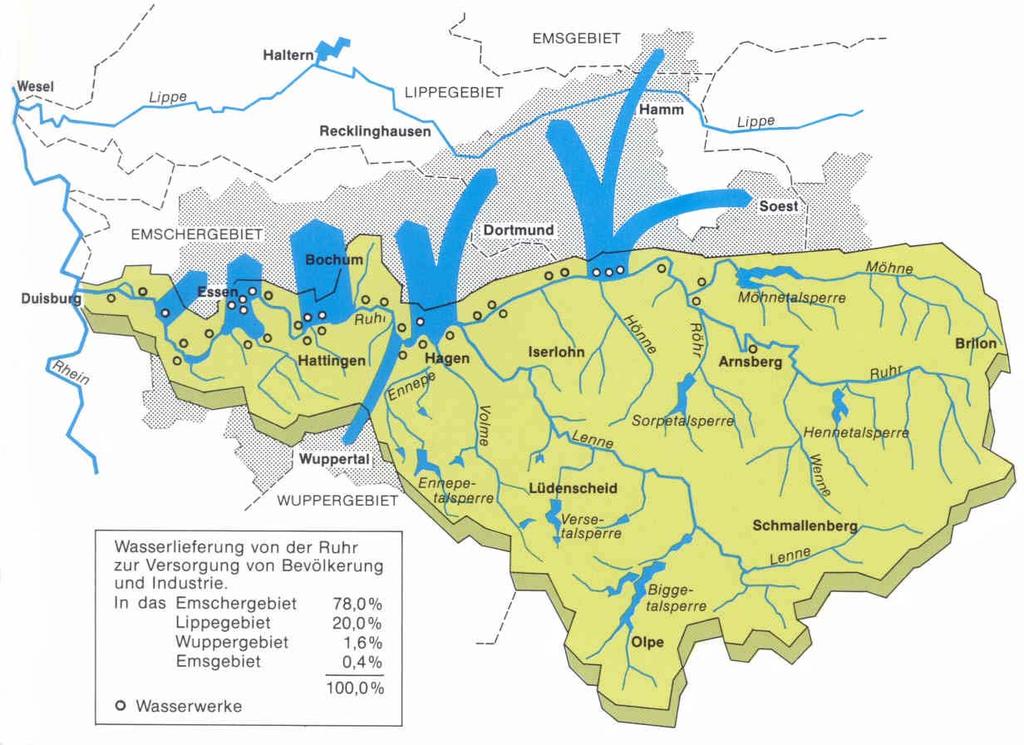 Wasserexport von der Ruhr (Quelle: Ruhrverband) 2 RWW