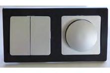 Silbern Kontrollschalter mit Glimmlampe in Kombination mit einem Dimmer 20-300 Watt im 2er  schönem sind für