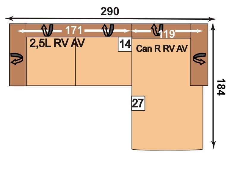 Nr. Artikel Bild Beschreibung Kombinationen 1 siehe Beschreibung KSL 3AL RV AV KSR = 3-Sitzer mit Querschläfer- Funktion,