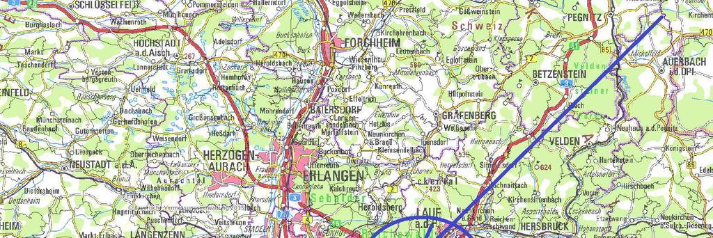 1. Beschreibung der Lärmquelle und der örtlichen Situation Die Gemeinde Schwaig b. Nbg. grenzt direkt an den östlichen Stadtrand von Nürnberg an.