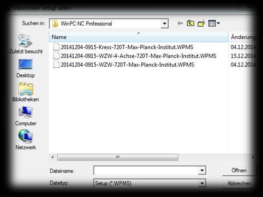 3 Software WinPCNC Profi 2xLPT Die Software WinPCNC ist bereits für Sie fertig eingerichtet. Eine Kopie der Parameterdatei ist auch auf dem mitgelieferten USB-Stick gesichert.