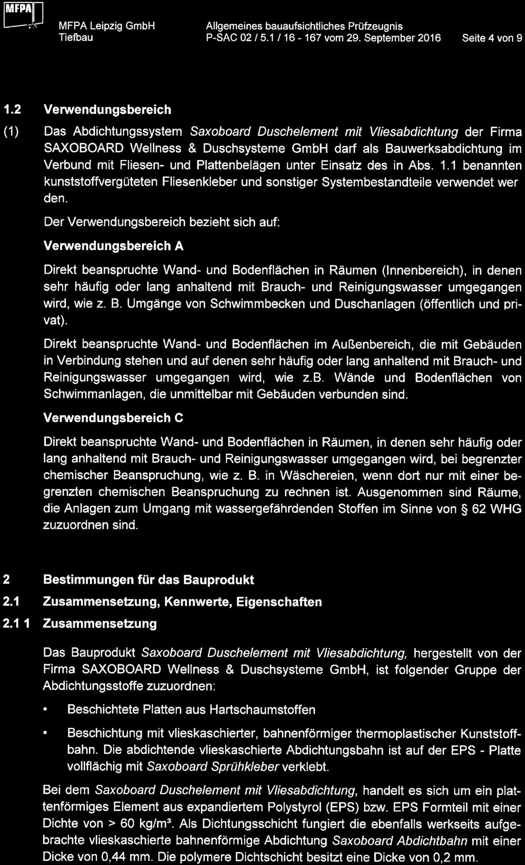 iifpä1[ P-SAC 02 / 5. 1 / 16-167 vom 29. September 2016 Seite 4 von 9 1.