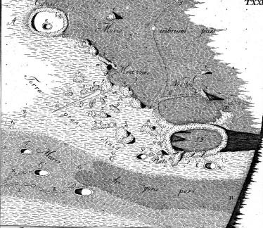 28 Geschichte Abb. 7: Mondzeichnung von Schroeter/ Vergleich zu Abb. 6 Selenotopografische Fragmente I, 1791 Abb.