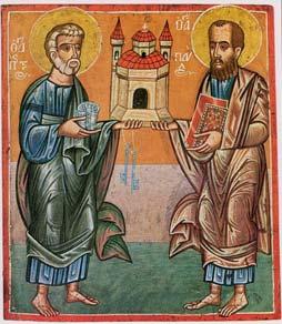 Text Ikone: Petrus und Paulus 951 T m.