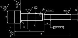 Anfrage / delivery time on request stifte mit zylindrischem Kopf Ejector pin with cylindric head DIN ISO 6751, Form AH, gehärtet Der Stift ist gehärtet, angelassen und aus legiertem Kaltarbeitsstahl