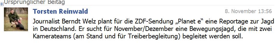 Um Herrn Welz (ZDF) alternative Terminoptionen zu ermöglichen, sucht Herr Reinwald (DJV) in