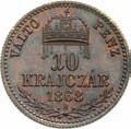10 Krajcár (Ag) 1869 Körmöcbánya /Kremnitz/ mint
