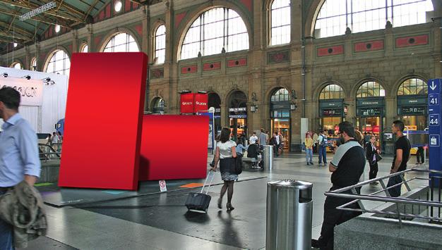 3 Zürich Stadelhofen Bahnhof Unsere Angebote für einen impactstarken Werbeauftritt Promotion Bahnhöfe bieten in einer von Leben