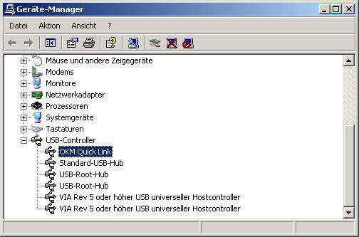 9: USB-Treiber in Windows XP deinstallieren, Schritt 3 Eine Liste mit installierten Geräten wird angezeigt, wie in 2.0 dargestellt.