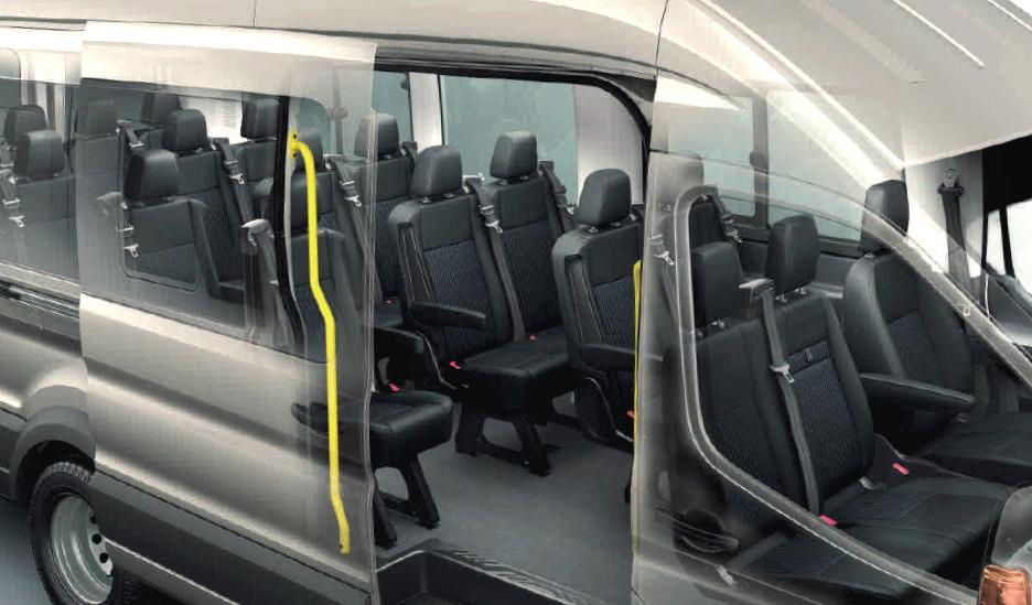 Platz für 17 Fahrgäste Ford TRANSIT JUMBO Kombi Trend 18-Sitzer-Bus 460 L4 2,2 l TDCi 114 kw (155 PS) Berechnungsbeispiel Transit Jumbo Trend 460 L4 114 kw (155 PS) unverbindliche Preisempfehlung