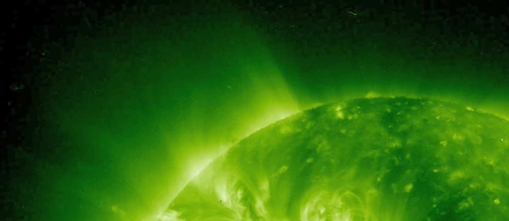 Bild 1: solarer Flare, aufgenommen am 12. Februar 2010 mit STEREO (Quelle: NASA) 1.