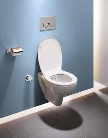 Wand-WC METROPOLE Tiefspüler, mit Bidetfunktion, mit integrierter 0 Befestigung 5 Dusch-WC