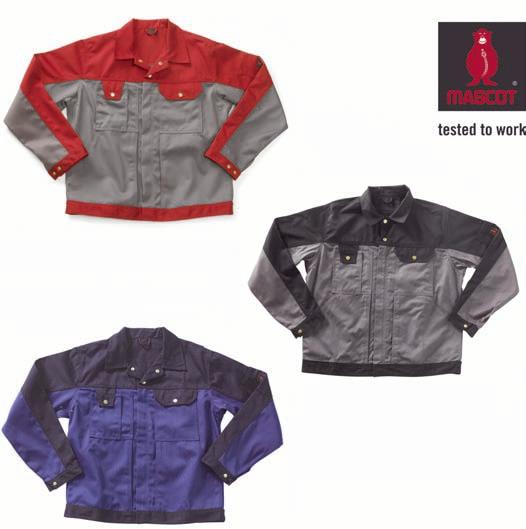 Bundjacke COMO, 310 g/m² Bundjacke bestehend aus 65% Polyester / 35% Baumwolle. Zweifarbige Arbeitsjacke mit zweifachen Kappnähten an den Seiten. Durchgehender Metallreißverschluss.
