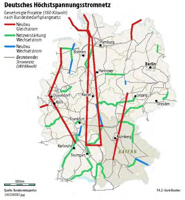 Ausbau des Übertragungsnetzes?? Quelle: FAZ vom 6.