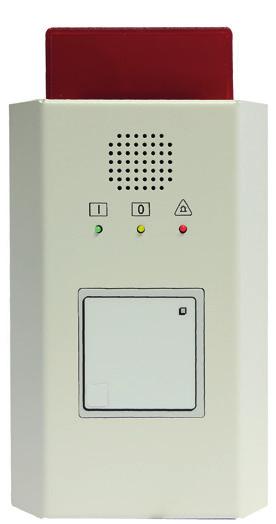 Integrierter, optischer Signalgeber (LED-Blitzlampe, optional) Integrierte ID-Eingabeeinrichtung BC 0 Meldergruppeneingänge (Tür-, Riegel- und Sabotagekontakt) Potenzialfreier Relaisausgang Alarm