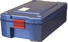 Toplader für GN Behälter mit 00mm Tiefe blu box 3 eco Speisentransportbehälter aus hoch schlagzähem PPC mit Silber Zeolith für den Heiß oder Kühltransport für GNBehälter bis /, 00mm Tiefe (oder