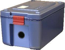 Toplader für GN Behälter mit 200mm Tiefe blu box 26 eco Speisentransportbehälter aus hoch schlagzähem PPC mit Silber Zeolith für den Heiß oder Kühltransport für GNBehälter bis /, 200mm Tiefe (oder