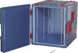 Frontlader für GN oder EN blu box 52 gn/en Speisentransportbehälter aus hoch schlagzähem PPC mit Silber Zeolith für den Heiß oder Kühltransport für 2 x GNBehälter bis /, 200mm Tiefe (oder